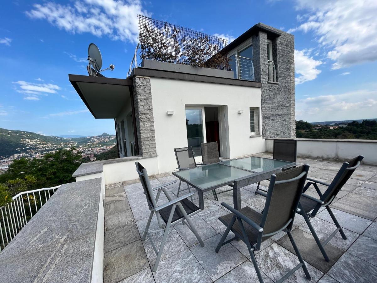 Penthouse - Villa Cardano โกโม ภายนอก รูปภาพ